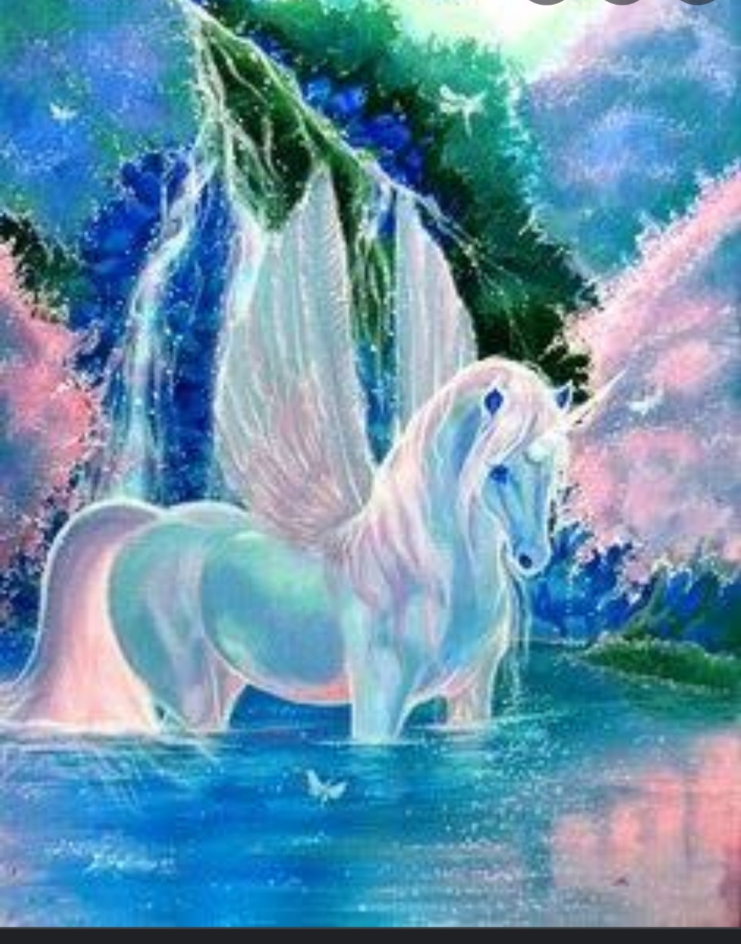 White magical horse